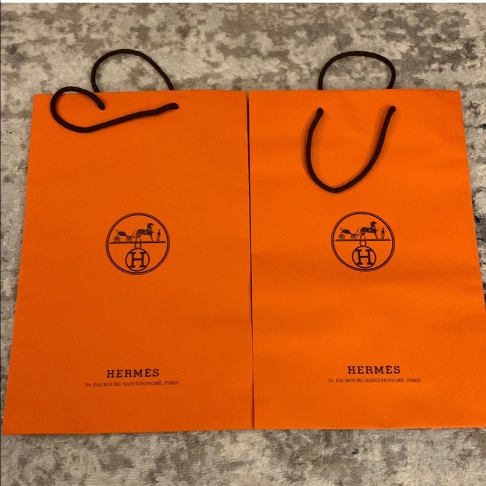 2 Hermes Shopping Bags
